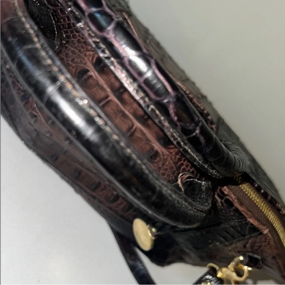 Brahmin Crocodile-Embossed Handbag